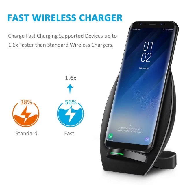 Fast wireless charger with cooling fan